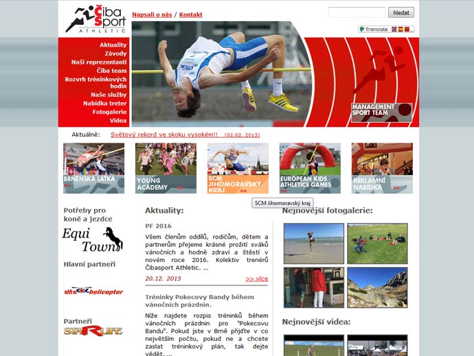 webdesign pro Čiba Sport